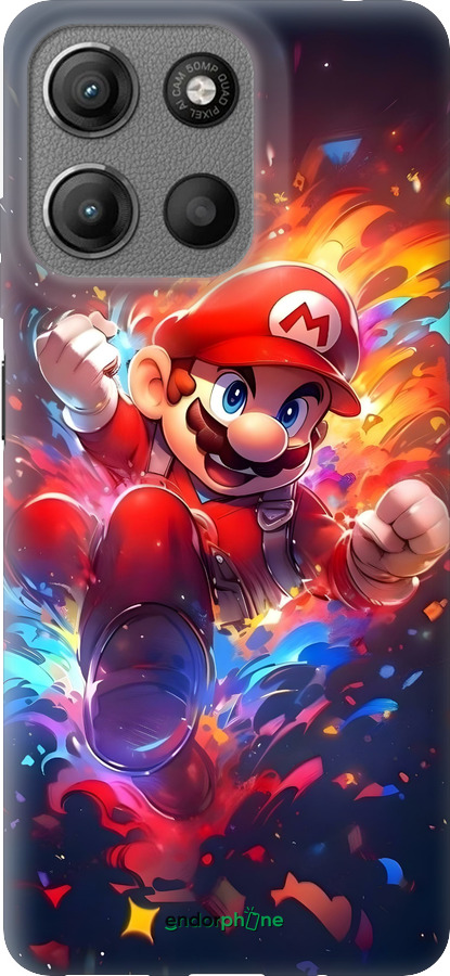 Силиконовый чехол Супер Марио для Motorola Moto G15 - 6342u-3948 изображение 
