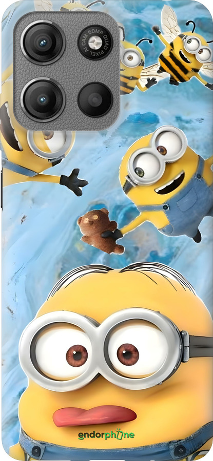 Силиконовый чехол Миньоны для Motorola Moto G15 - 6386u-3948 изображение 