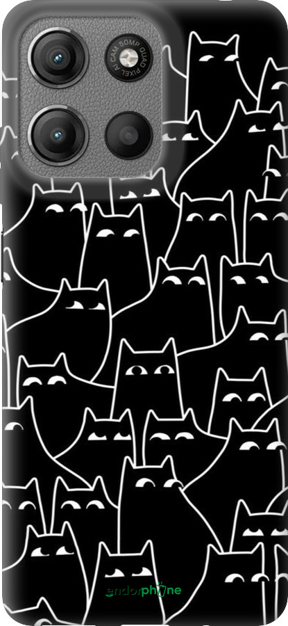 Силиконовый чехол С изображением кошек для Motorola Moto G15 - 6470u-3948 изображение 
