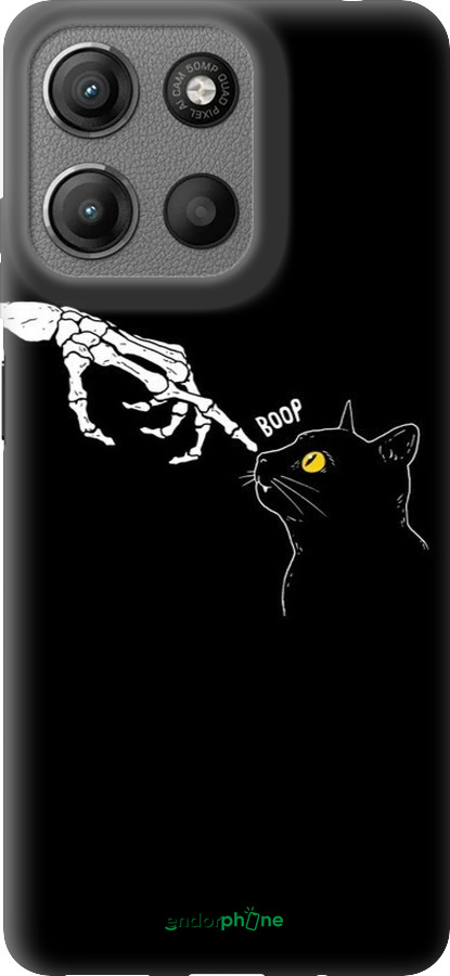 Силиконовый чехол Кошка для Motorola Moto G15 - 6505u-3948 изображение 