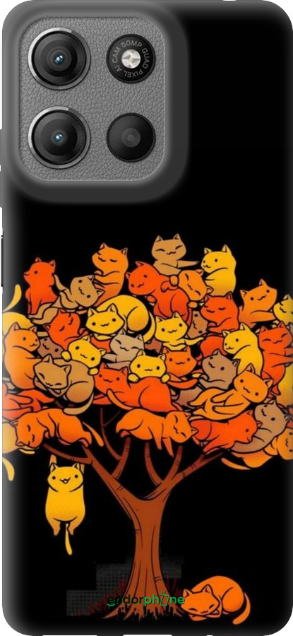 Силіконовий чехол Дерево та котики для Motorola Moto G15 - 6516u-3948 изображение 