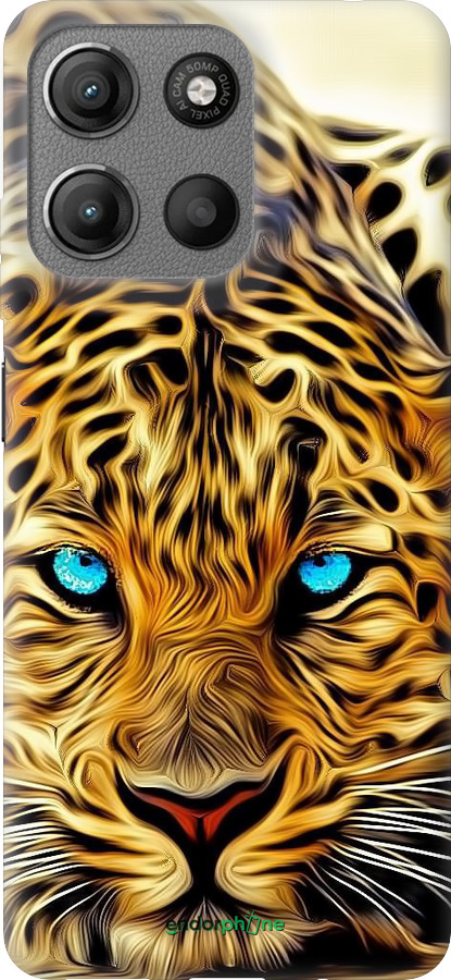 Силиконовый чехол Леопард для Motorola Moto G15 - 6611u-3948 изображение 