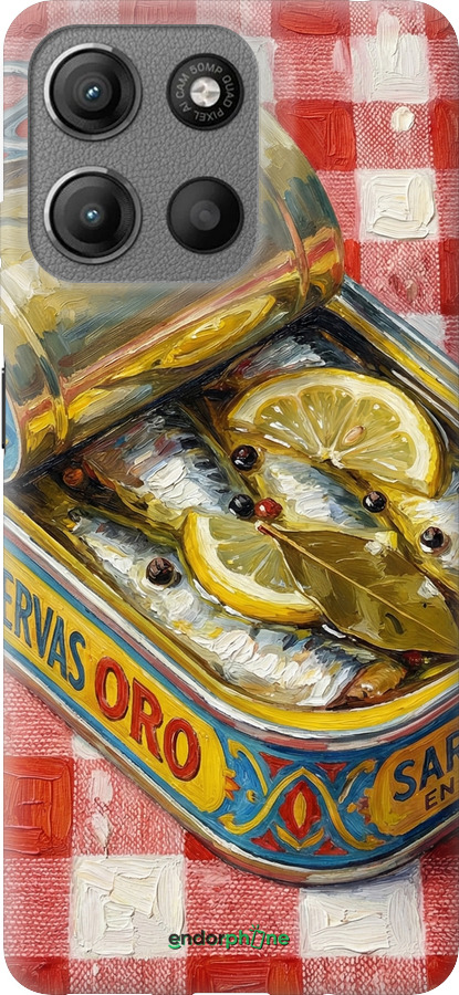 Силиконовый чехол Vintage Sardine Tin Phone для Motorola Moto G15 - 6772u-3948 изображение 