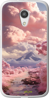 Силиконовый чехол Розовые облака для Motorola Moto G2 - 5660u-330 изображение 