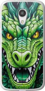 Силиконовый чехол Зелёный дракон для Motorola Moto G2 - 5816u-330 изображение 