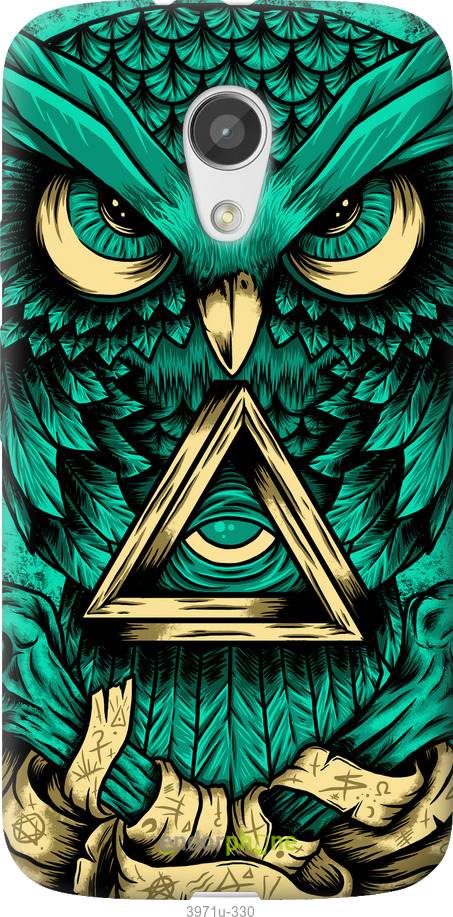 Силиконовый чехол Сова Арт-тату для Motorola Moto G2 - 3971u-330 изображение 