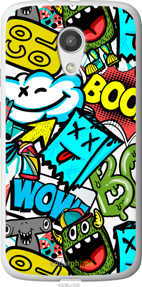 Силіконовий чехол Стікери v4 для Motorola Moto G2 - 5508u-330 изображение 