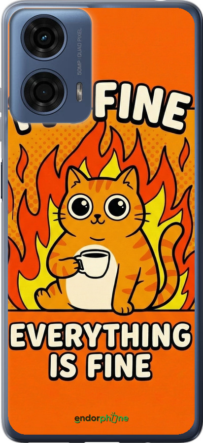 Силиконовый чехол Funny Cat для Motorola Moto G24 Power - 6786u-3665 изображение 