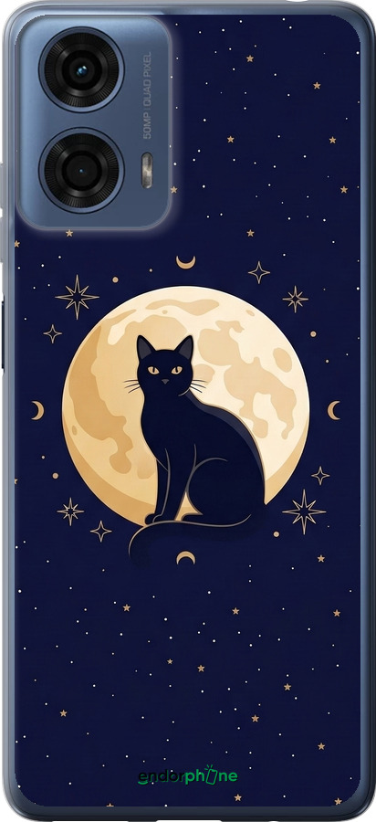 Силиконовый чехол Cute Cat Celestial/Witchy для Motorola Moto G24 Power - 6787u-3665 изображение 