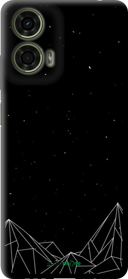 TPU чехол Чорно білі абстрактні гори для Motorola Moto G24 - 6437b-3659 изображение 