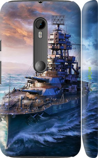 3D пластиковий матовий чехол Військовий корабель, world of tanks, wargaming для Motorola Moto G3 - 6461m-318 изображение 