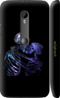 3D пластиковый матовый чехол С изображением скелета для Motorola Moto G3 - 6537m-318 изображение 