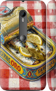 3D пластиковый матовый чехол Vintage Sardine Tin Phone для Motorola Moto G3 - 6772m-318 изображение 