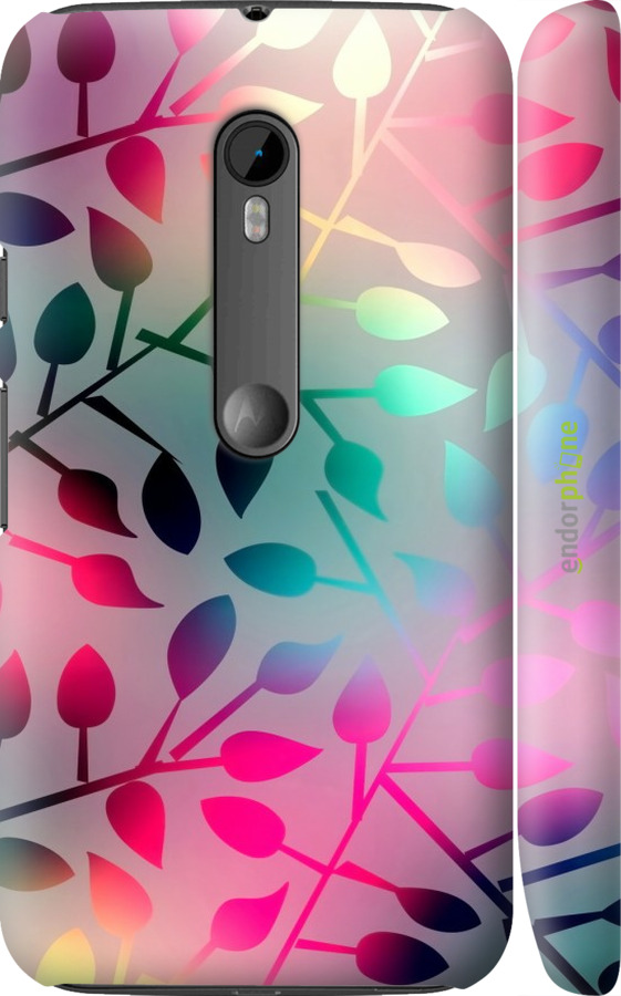 

3D пластиковий матовий чохол "Листя" для Motorola Moto G3