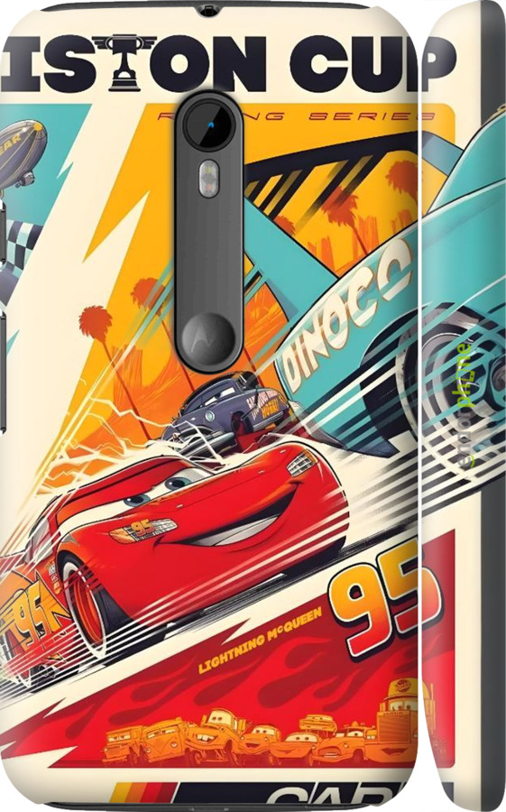 3D пластиковий матовий чехол Тачки для Motorola Moto G3 - 6288m-318 изображение 