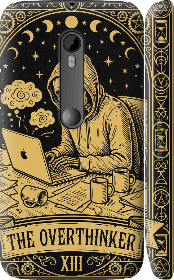 3D пластиковый матовый чехол The Overthinker для Motorola Moto G3 - 6774m-318 изображение 