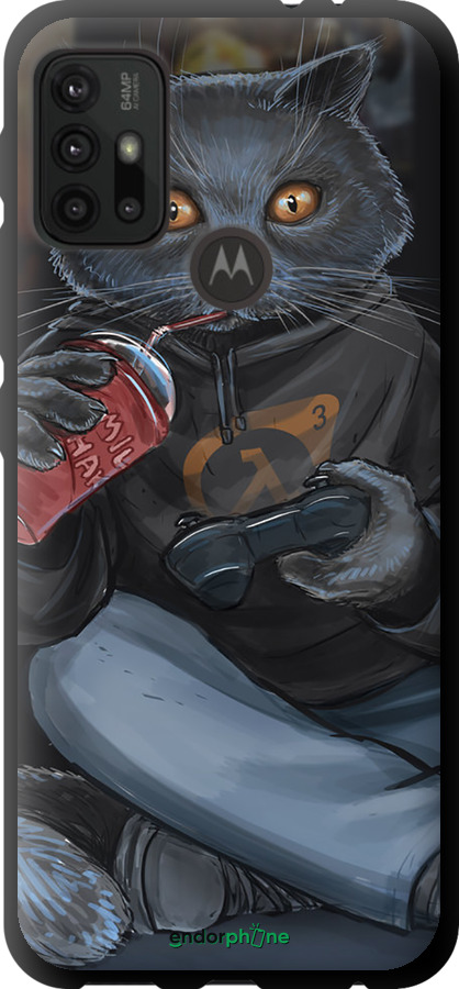 TPU чехол gamer cat для Motorola Moto G20 - 4140b-2461 изображение 