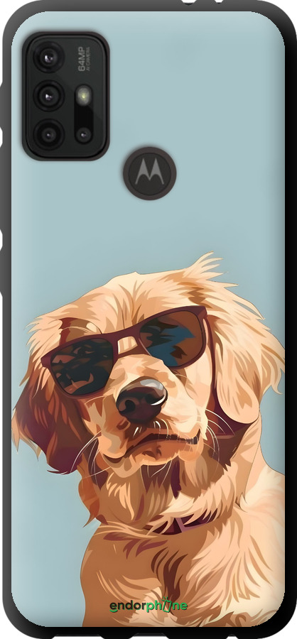 TPU чехол Пес в очках для Motorola Moto G10 - 6381b-2319 изображение 