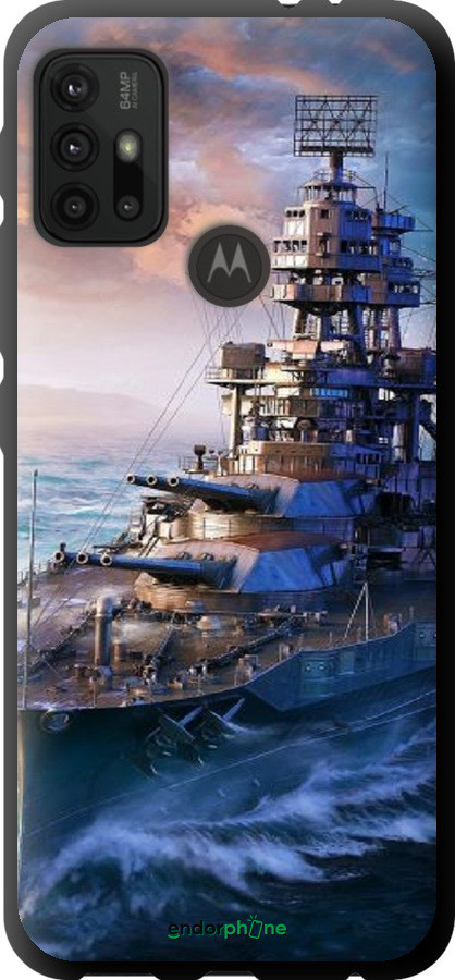 TPU чехол Военный корабль, world of tanks, wargaming для Motorola Moto G10 - 6461b-2319 изображение 