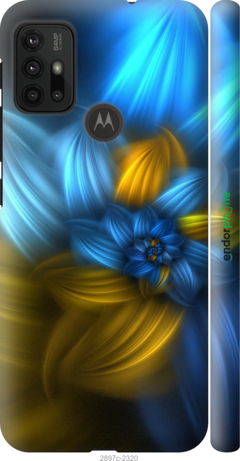 

3D пластиковий матовий чохол "Візерунок 46" для Motorola Moto G30, Синій
