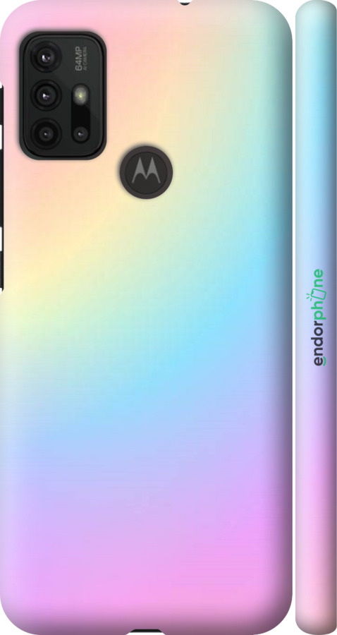 

3D пластиковий матовий чохол "Веселка 2" для Motorola Moto G30, Рожевий