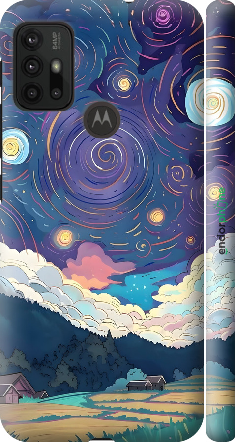3D пластиковый матовый чехол Креативный арт для Motorola Moto G20 - 6322m-2461 изображение 