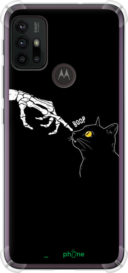 Силикон с усиленными углами чехол Кошка для Motorola Moto G20 - 6505sp-2461 изображение 