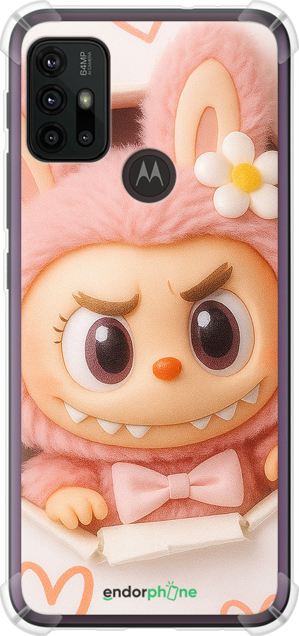 Силіконовий протиударний с посиленими кутами чехол Лабубу 2 для Motorola Moto G10 - 6710sp-2319 изображение 