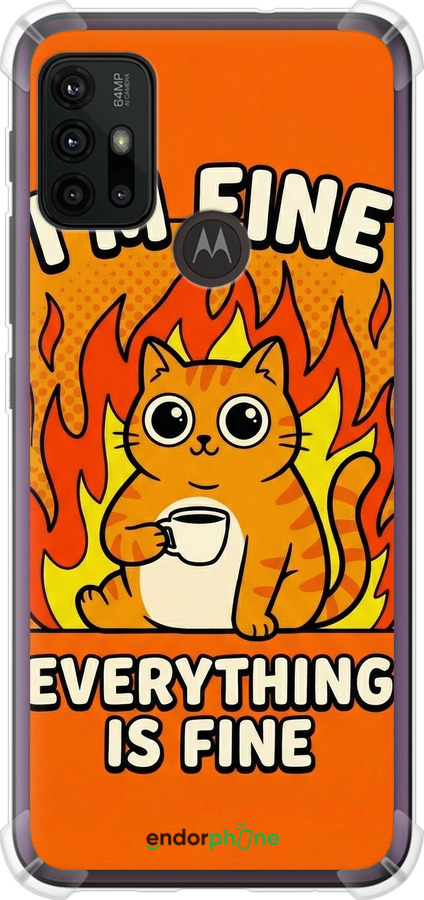 Силіконовий протиударний с посиленими кутами чехол Funny Cat для Motorola Moto G20 - 6786sp-2461 изображение 