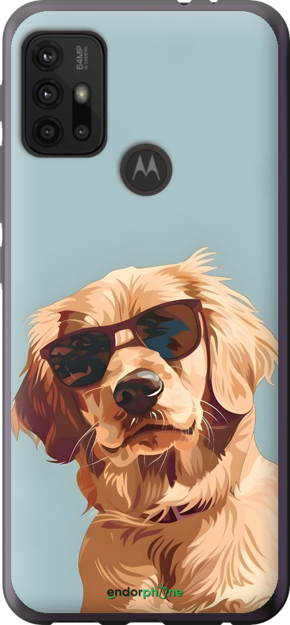 2D пластиковий чехол Пес в очках для Motorola Moto G20 - 6381t-2461 изображение 