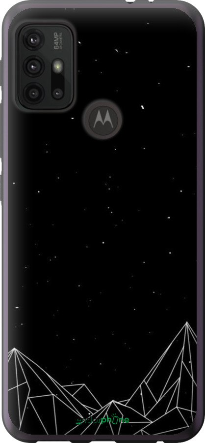 Силіконовий чехол Чорно білі абстрактні гори для Motorola Moto G30 - 6437u-2320 изображение 