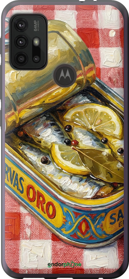 Силиконовый чехол Vintage Sardine Tin Phone для Motorola Moto G10 - 6772u-2319 изображение 