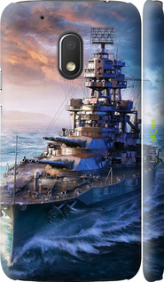 3D пластиковый матовый чехол Военный корабль, world of tanks, wargaming для Motorola Moto G4 Play - 6461m-860 изображение 