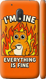 3D пластиковий матовий чехол Funny Cat для Motorola Moto G4 Play - 6786m-860 изображение 