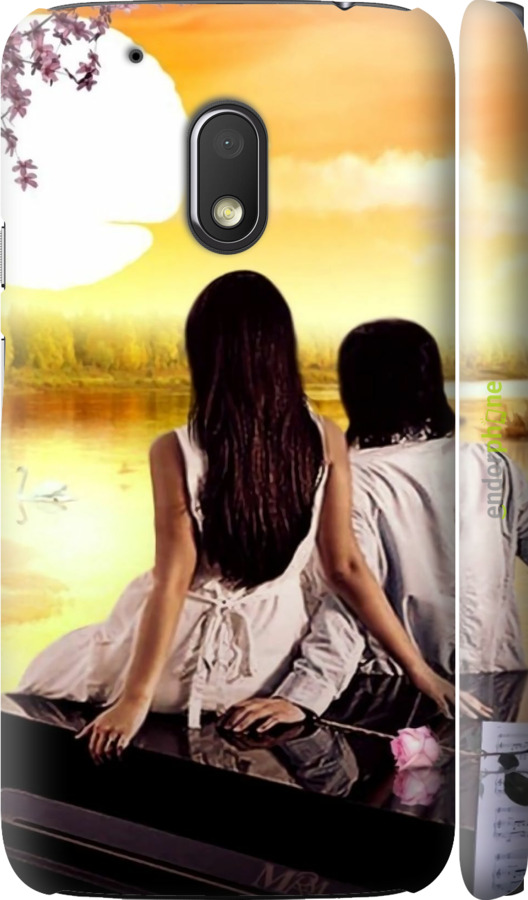 3D пластиковый матовый чехол Sunset для Motorola Moto G4 Play - 6607m-860 изображение 