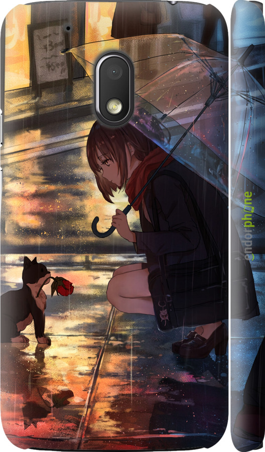 3D пластиковый матовый чехол Anime для Motorola Moto G4 Play - 6609m-860 изображение 