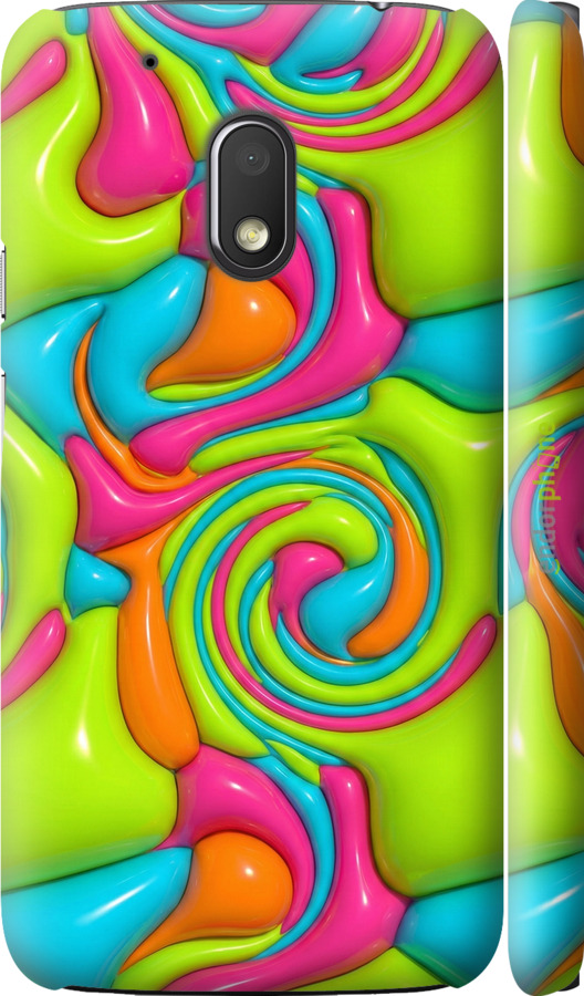 3D пластиковий матовий чехол Y2K Jelly Dream для Motorola Moto G4 Play - 6780m-860 изображение 