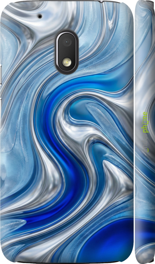 3D пластиковый матовый чехол Liquid Chrome для Motorola Moto G4 Play - 6781m-860 изображение 