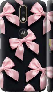 3D пластиковый глянцевый чехол Coquette Ribbons Dark Coquette для Motorola MOTO G4 PLUS - 6767c-953 изображение 