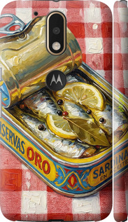 3D пластиковый глянцевый чехол Vintage Sardine Tin Phone для Motorola MOTO G4 PLUS - 6772c-953 изображение 