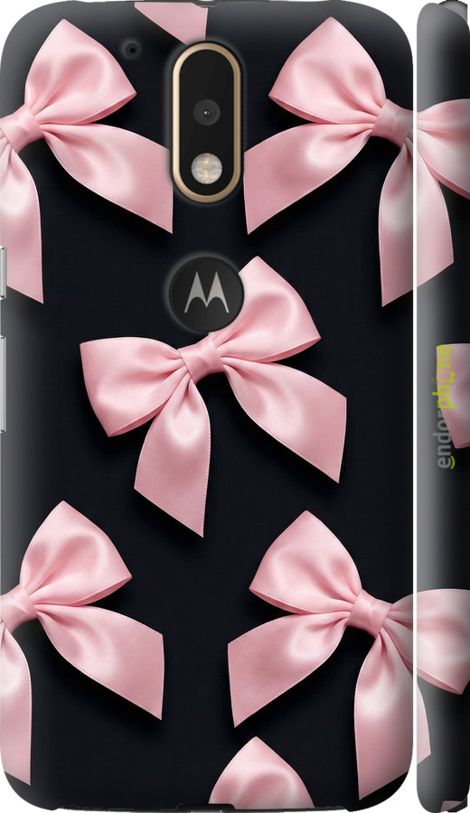 3D пластиковый глянцевый чехол Coquette Ribbons Dark Coquette для Motorola MOTO G4 PLUS - 6767c-953 изображение 