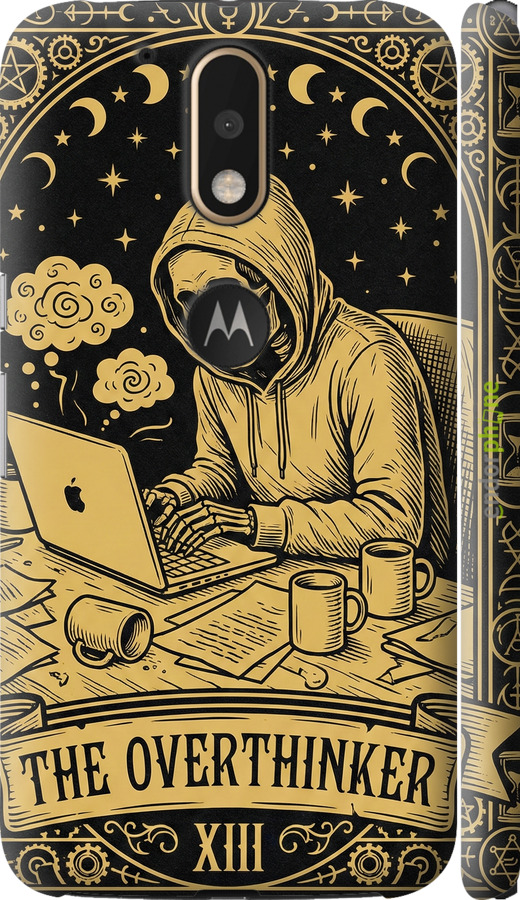 3D пластиковый глянцевый чехол The Overthinker для Motorola MOTO G4 PLUS - 6774c-953 изображение 