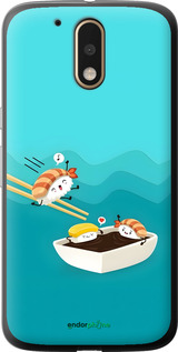 2D пластиковый чехол Суши для Motorola MOTO G4 PLUS - 6354t-953 изображение 