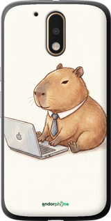 2D пластиковый чехол 'Funny Capybara CEO Working' для Motorola MOTO G4 PLUS изображение 4