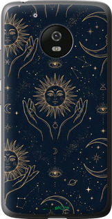Силиконовый чехол 'Celestial Harmony: Sun & Moon Gold Mystic Pattern' для Motorola Moto G5 изображение 3