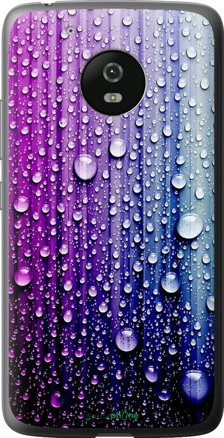 

Силіконовий чохол "Краплини води" для Motorola Moto G5, Синій