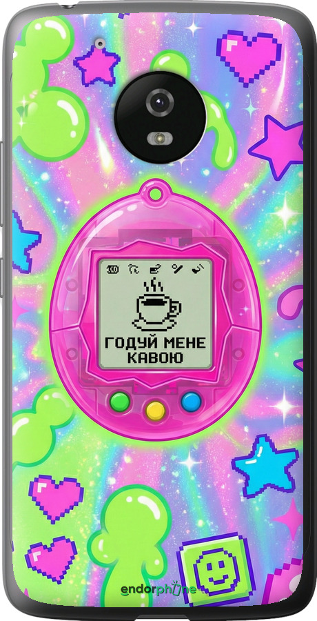 Силиконовый чехол Y2K Aesthetic Retro Pet: Годуй мене кавою для Motorola Moto G5 - 6784u-832 изображение 