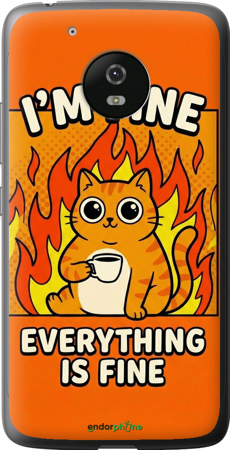 Силиконовый чехол Funny Cat для Motorola Moto G5 - 6786u-832 изображение 