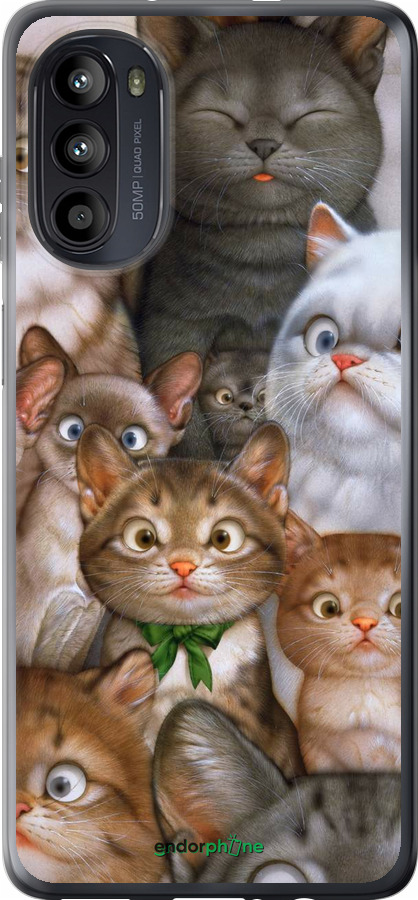 

Силіконовий чохол "Коти" для Motorola Moto G52