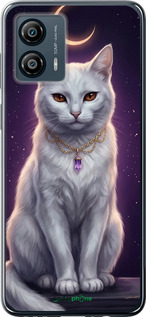Силиконовый чехол Mystic White Cat Gothic Dark Purple Gold для Motorola Moto G53 - 6805u-3047 изображение 